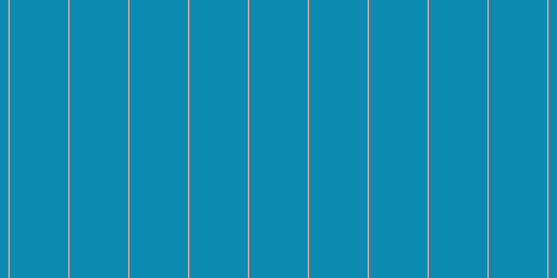 #0c8bb1, #eba393 vertical lines, two pixels wide, eighty-four pixels apart