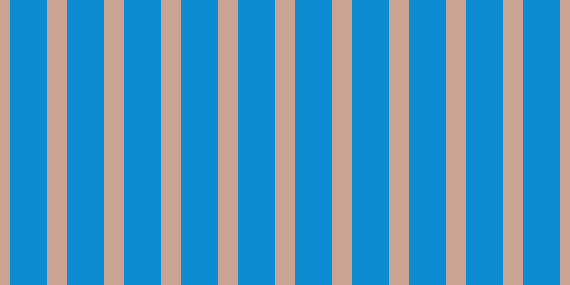 #0c8bd2, #caa393 vertical lines, twenty-eight pixels wide, fifty-two pixels apart
