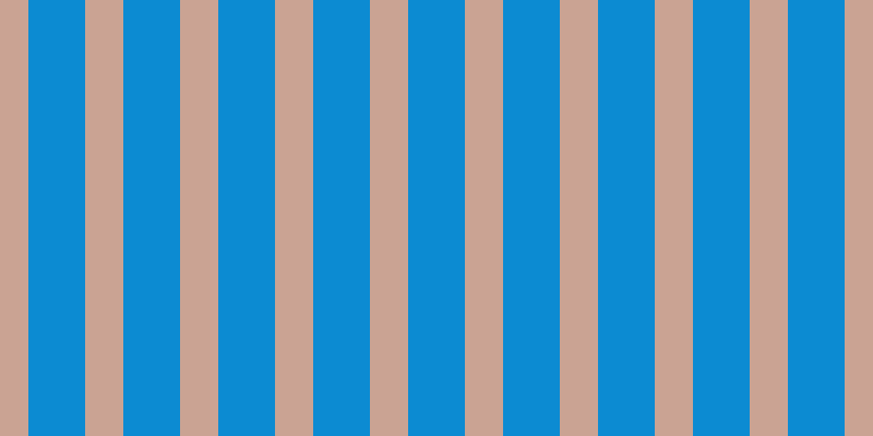 #0c8bd2, #caa393 vertical lines, thirty-five pixels wide, fifty-two pixels apart