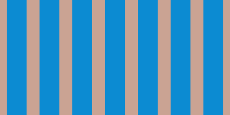 #0c8bd2, #caa393 vertical lines, forty-five pixels wide, sixty-nine pixels apart