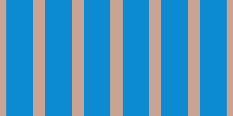 #0c8bd2, #caa393 vertical lines, forty-two pixels wide, ninety-one pixels apart