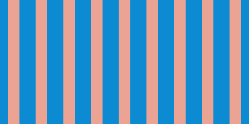#0c8bd2, #eba393 vertical lines, thirty-seven pixels wide, fifty-two pixels apart