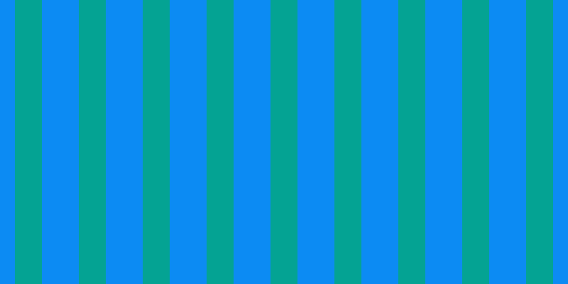 #0c8bf3, #04a393 vertical lines, thirty-eight pixels wide, fifty-two pixels apart