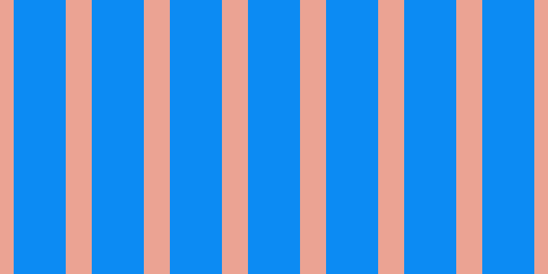 #0c8bf3, #eba393 vertical lines, thirty-eight pixels wide, seventy-six pixels apart