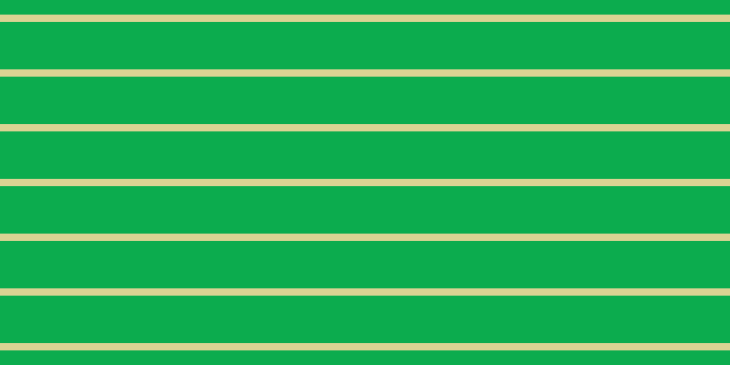 #0cac4e, #dbd393 horizontal lines, eight pixels wide, fifty-two pixels apart