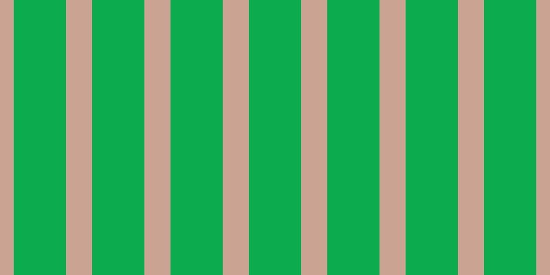#0cac4e, #caa393 vertical lines, thirty-eight pixels wide, seventy-six pixels apart