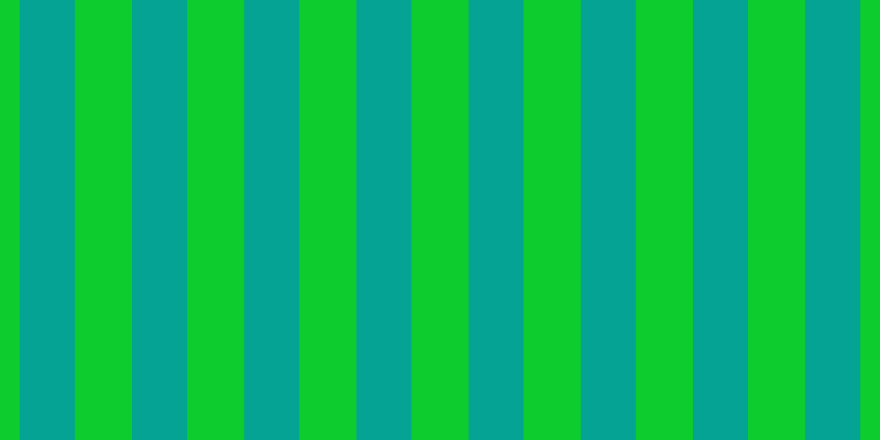 #0ccd2d, #04a393 vertical lines, fifty pixels wide, fifty-two pixels apart