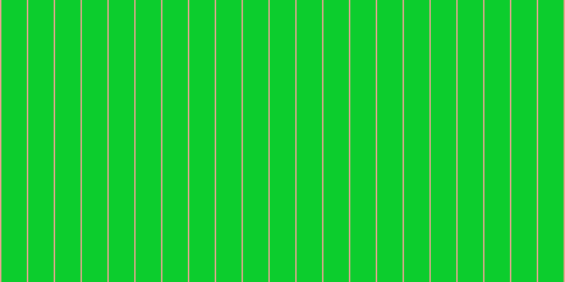 #0ccd2d, #eba393 vertical lines, two pixels wide, thirty-six pixels apart