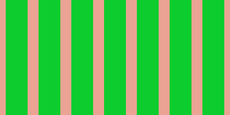#0ccd2d, #eba393 vertical lines, thirty-eight pixels wide, seventy-six pixels apart