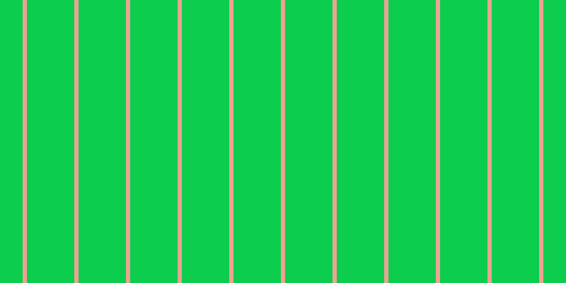 #0ccd4e, #eba393 vertical lines, six pixels wide, sixty-seven pixels apart