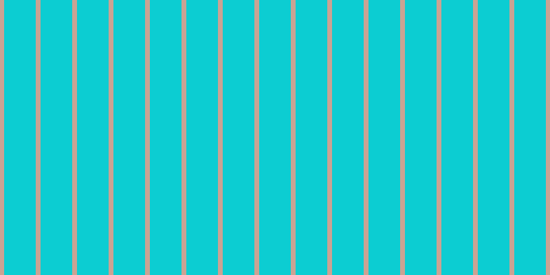 #0ccdd2, #caa393 vertical lines, seven pixels wide, forty-six pixels apart