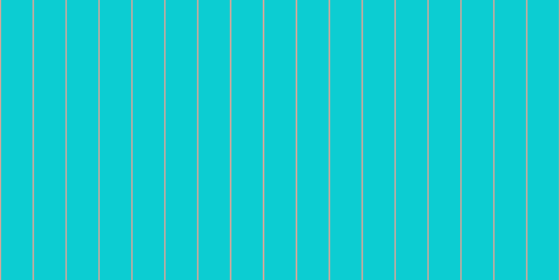 #0ccdd2, #eba393 vertical lines, two pixels wide, forty-five pixels apart