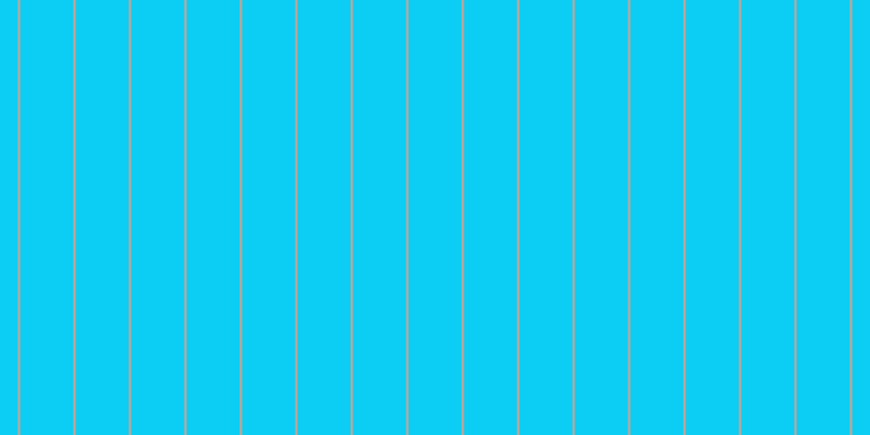 #0ccdf3, #caa393 vertical lines, two pixels wide, forty-nine pixels apart