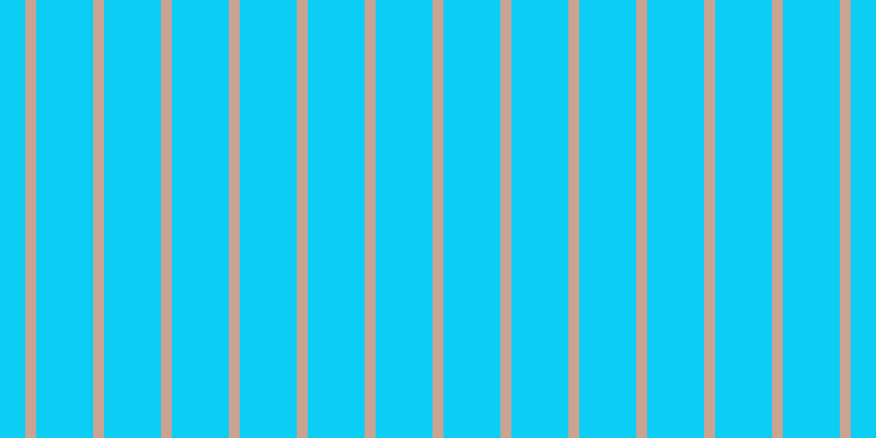 #0ccdf3, #caa393 vertical lines, ten pixels wide, fifty-two pixels apart