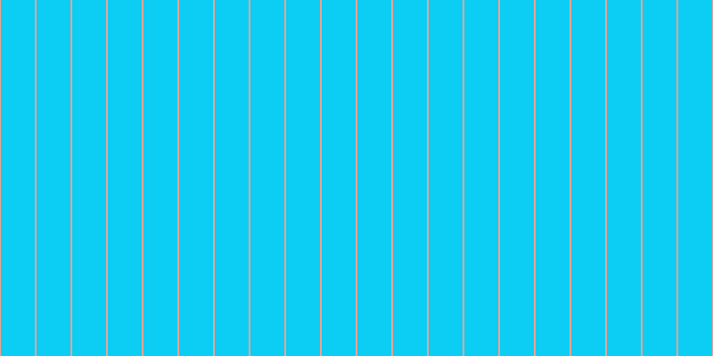 #0ccdf3, #eba393 vertical lines, two pixels wide, thirty-eight pixels apart