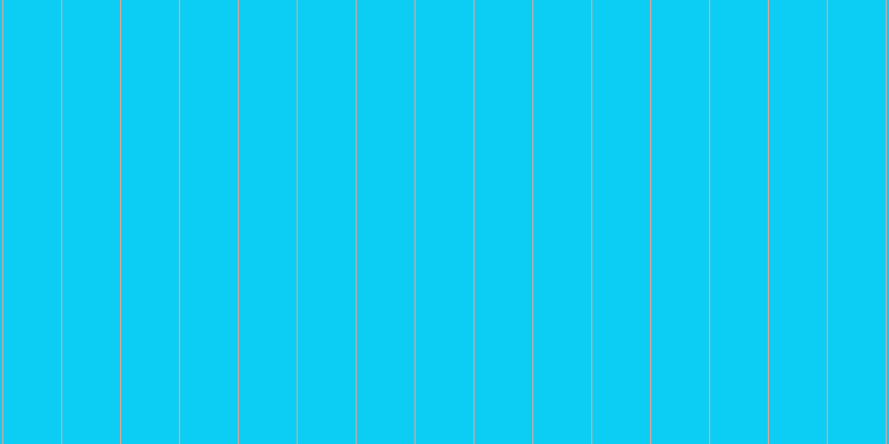 #0ccdf3, #eba393 vertical lines, one pixels wide, fifty-two pixels apart