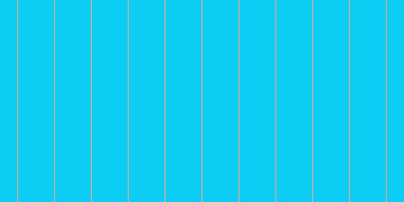 #0ccdf3, #eba393 vertical lines, two pixels wide, seventy-one pixels apart