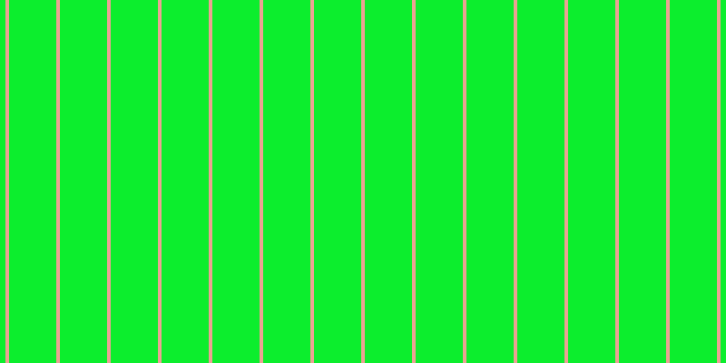 #0cee2d, #eba393 vertical lines, four pixels wide, fifty-two pixels apart