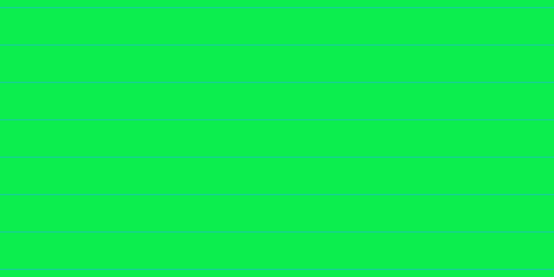 #0cee4e, #15d393 horizontal lines, two pixels wide, fifty-two pixels apart