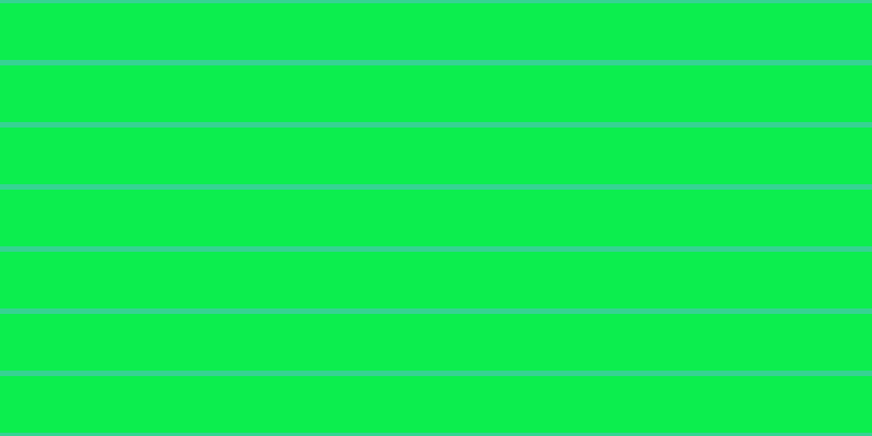 #0cee4e, #36d393 horizontal lines, five pixels wide, fifty-two pixels apart
