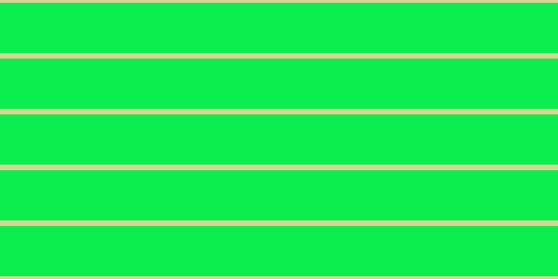 #0cee4e, #dbd393 horizontal lines, eight pixels wide, seventy-two pixels apart