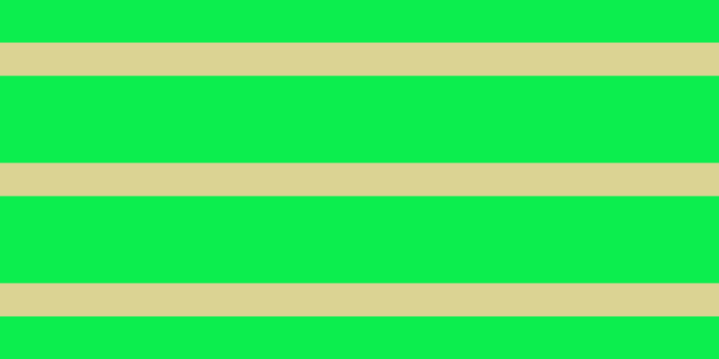 #0cee4e, #dbd393 horizontal lines, thirty-seven pixels wide, ninety-seven pixels apart