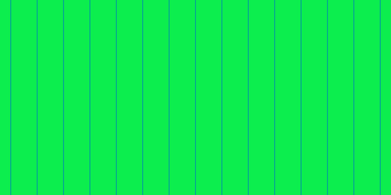 #0cee4e, #04a393 vertical lines, two pixels wide, fifty-two pixels apart