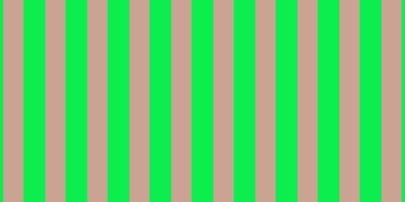 #0cee4e, #caa393 vertical lines, forty pixels wide, forty-three pixels apart