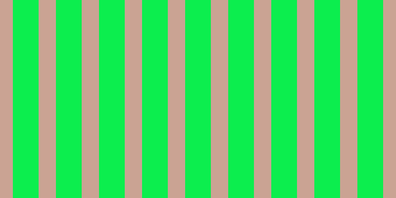 #0cee4e, #caa393 vertical lines, thirty-five pixels wide, fifty-two pixels apart