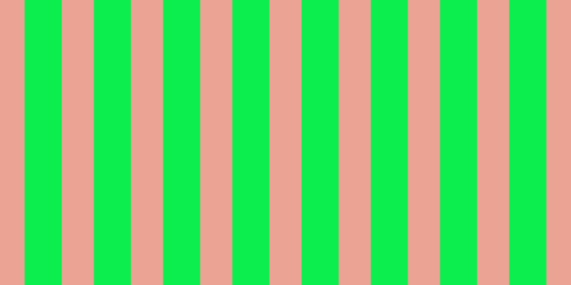 #0cee4e, #eba393 vertical lines, forty-five pixels wide, fifty-two pixels apart