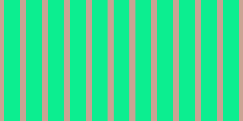 #0cee90, #caa393 vertical lines, twenty pixels wide, fifty-two pixels apart
