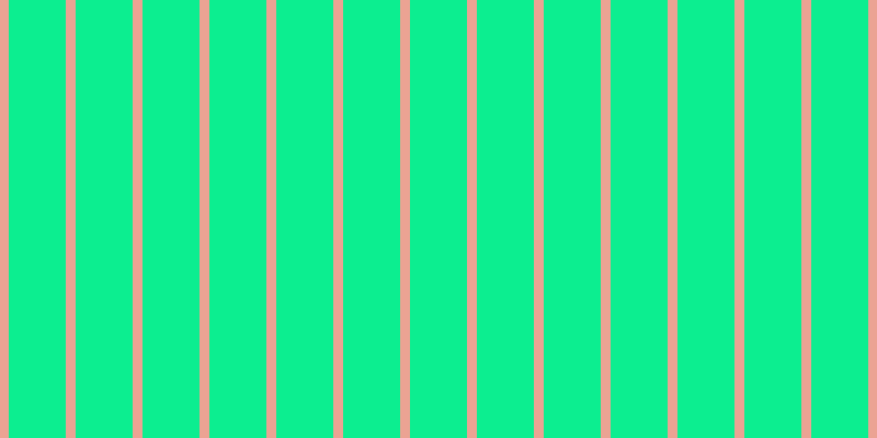 #0cee90, #eba393 vertical lines, nine pixels wide, fifty-two pixels apart
