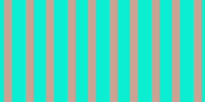 #0ceed2, #caa393 vertical lines, thirty pixels wide, fifty-two pixels apart
