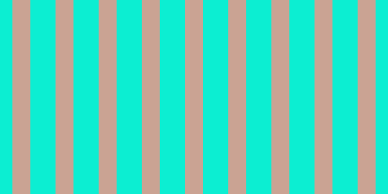 #0ceed2, #caa393 vertical lines, thirty-seven pixels wide, fifty-two pixels apart