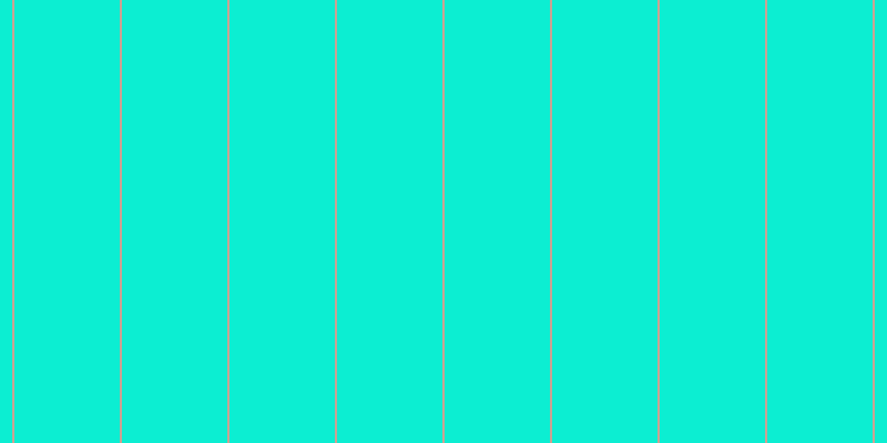 #0ceed2, #caa393 vertical lines, two pixels wide, ninety-five pixels apart