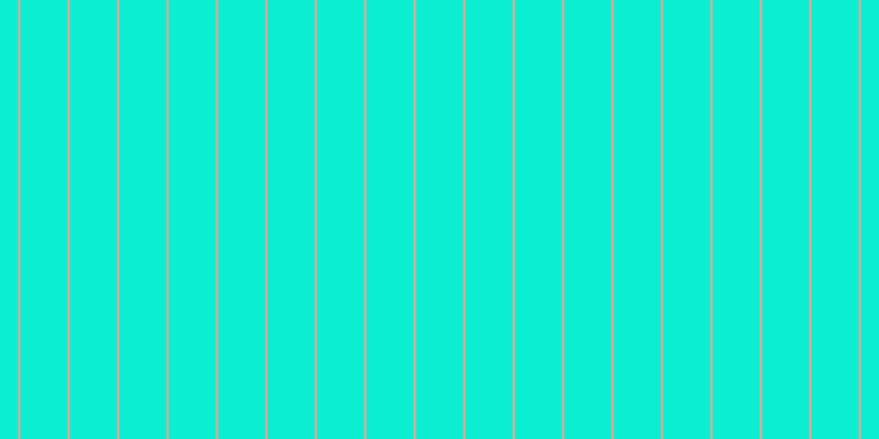 #0ceed2, #eba393 vertical lines, two pixels wide, forty-three pixels apart