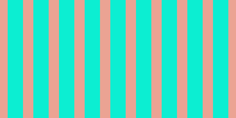 #0ceed2, #eba393 vertical lines, thirty-five pixels wide, fifty-two pixels apart