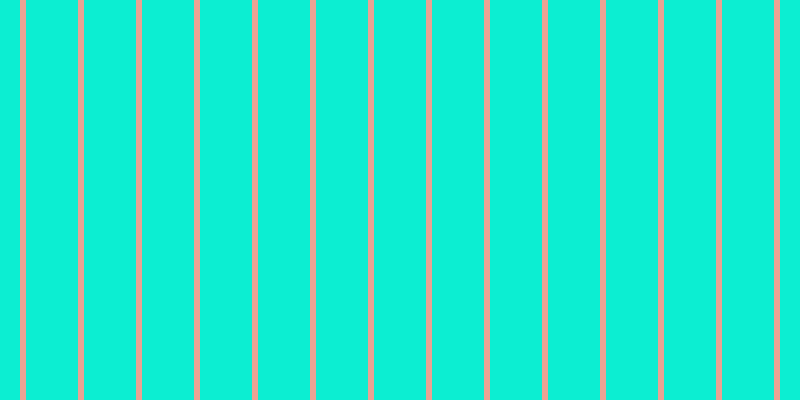#0ceed2, #eba393 vertical lines, six pixels wide, fifty-two pixels apart