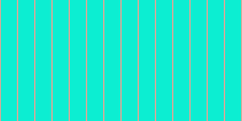 #0ceed2, #eba393 vertical lines, four pixels wide, fifty-three pixels apart