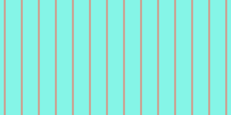 #0ceed2 (50%), #caa393 vertical lines, seven pixels wide, fifty-two pixels apart