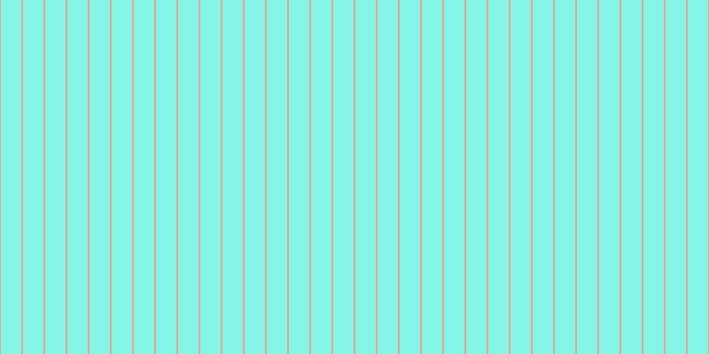 #0ceed2 (50%), #eba393 vertical lines, two pixels wide, twenty-three pixels apart