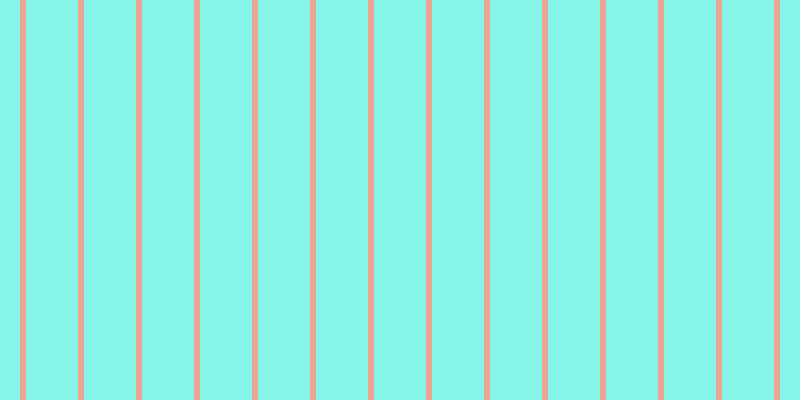 #0ceed2 (50%), #eba393 vertical lines, six pixels wide, fifty-two pixels apart