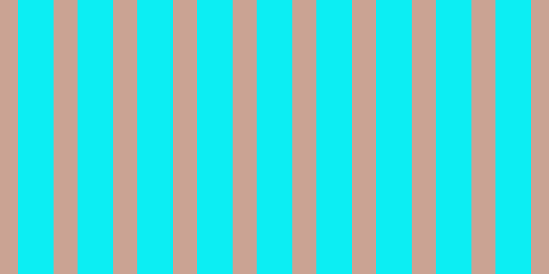 #0ceef3, #caa393 vertical lines, thirty-five pixels wide, fifty-two pixels apart