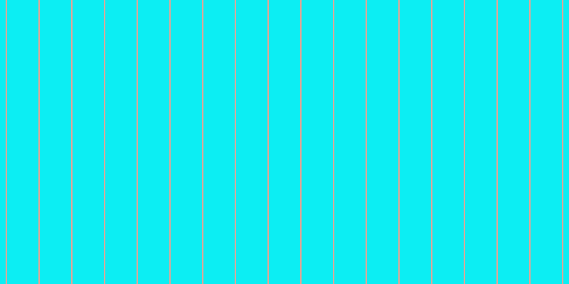 #0ceef3, #eba393 vertical lines, two pixels wide, forty-four pixels apart