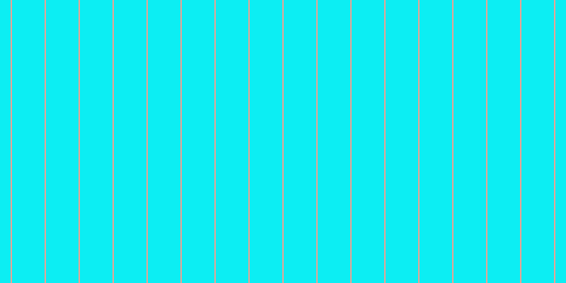 #0ceef3, #eba393 vertical lines, two pixels wide, forty-six pixels apart