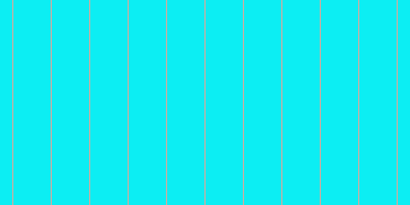 #0ceef3, #eba393 vertical lines, two pixels wide, seventy-three pixels apart