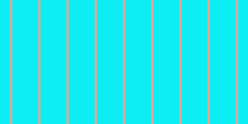 #0ceef3, #eba393 vertical lines, seven pixels wide, eighty-four pixels apart
