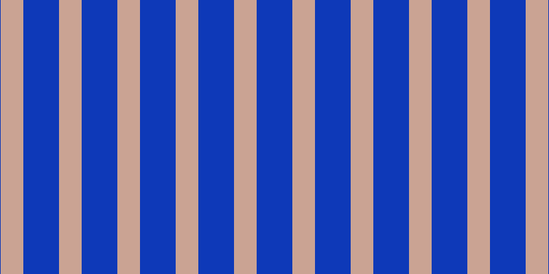 #0e39b8, #caa393 vertical lines, thirty-three pixels wide, fifty-two pixels apart