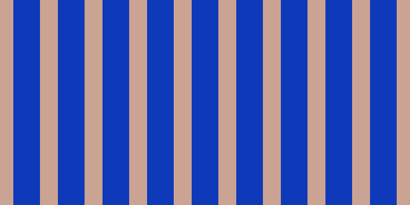 #0e39b8, #caa393 vertical lines, thirty-five pixels wide, fifty-two pixels apart