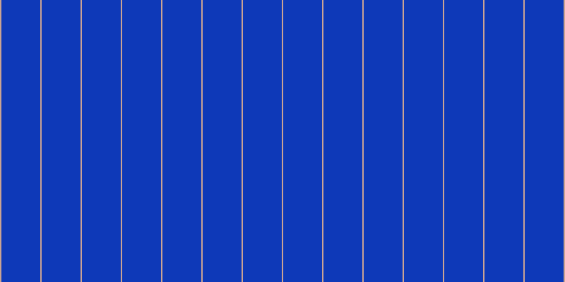 #0e39b8, #caa393 vertical lines, two pixels wide, fifty-five pixels apart